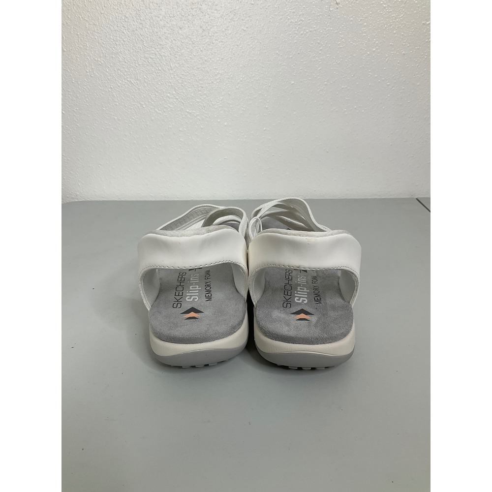 Skechers Slip-ins Reggae Cup My Bestie White Strappy Sandals Womens 10 163544 - Picture 4 of 9